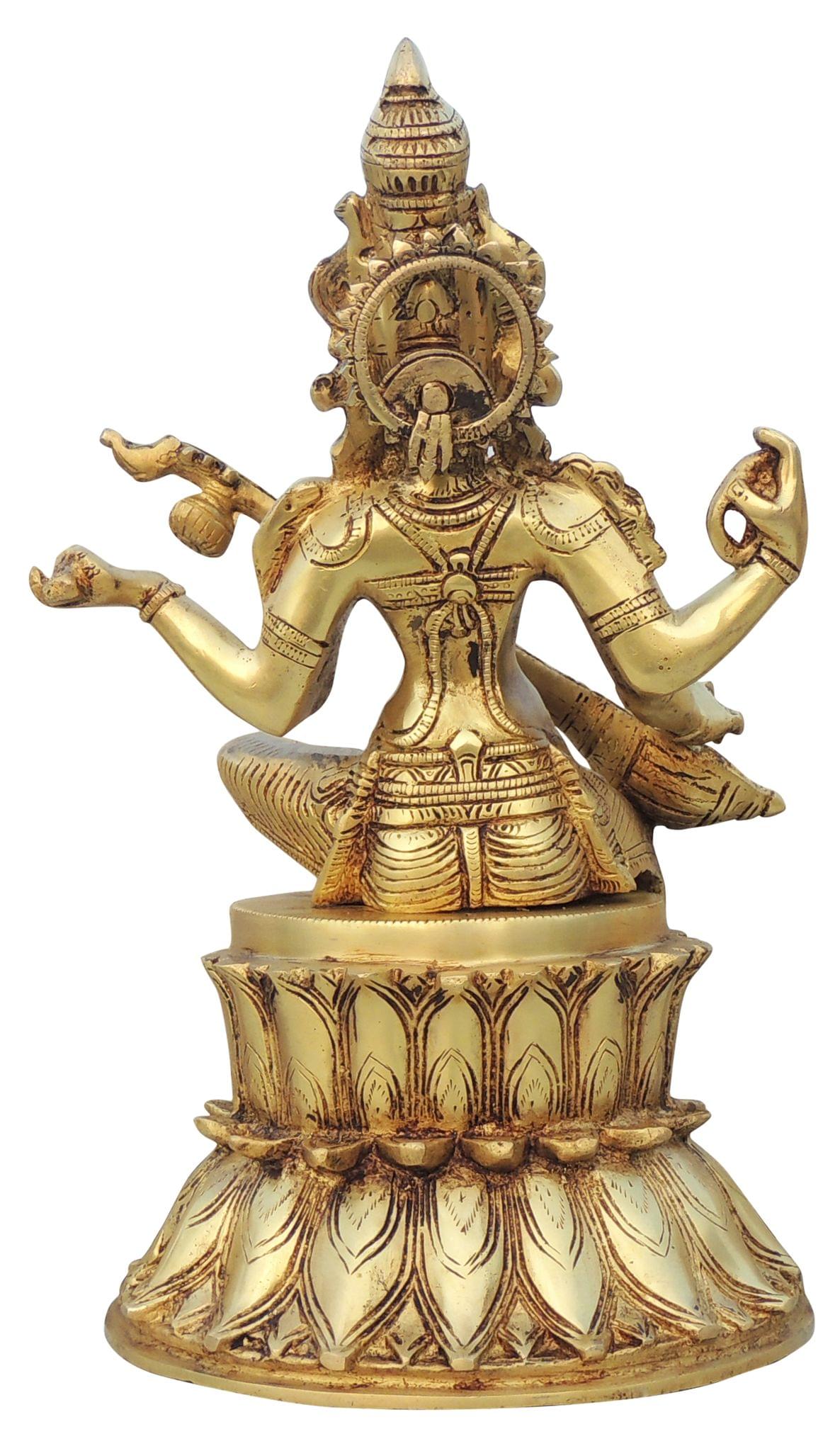 Brass Showpiece Saraswati Ji God Idol Statue  - 8.5*7*14 inch (BS1536 F )