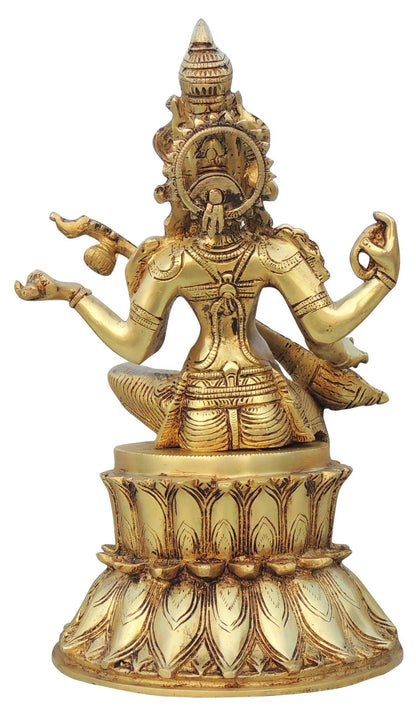 Brass Showpiece Saraswati Ji God Idol Statue  - 8.5*7*14 inch (BS1536 F )