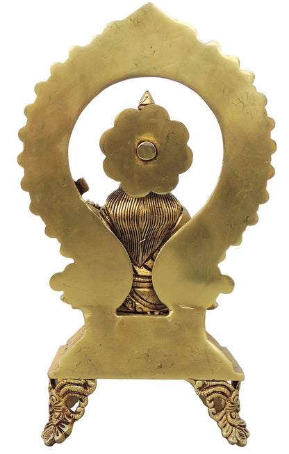 Brass Showpiece Saraswati Ji Idol Statue - 5.5*3*9.5 Inch (BS1540 E)