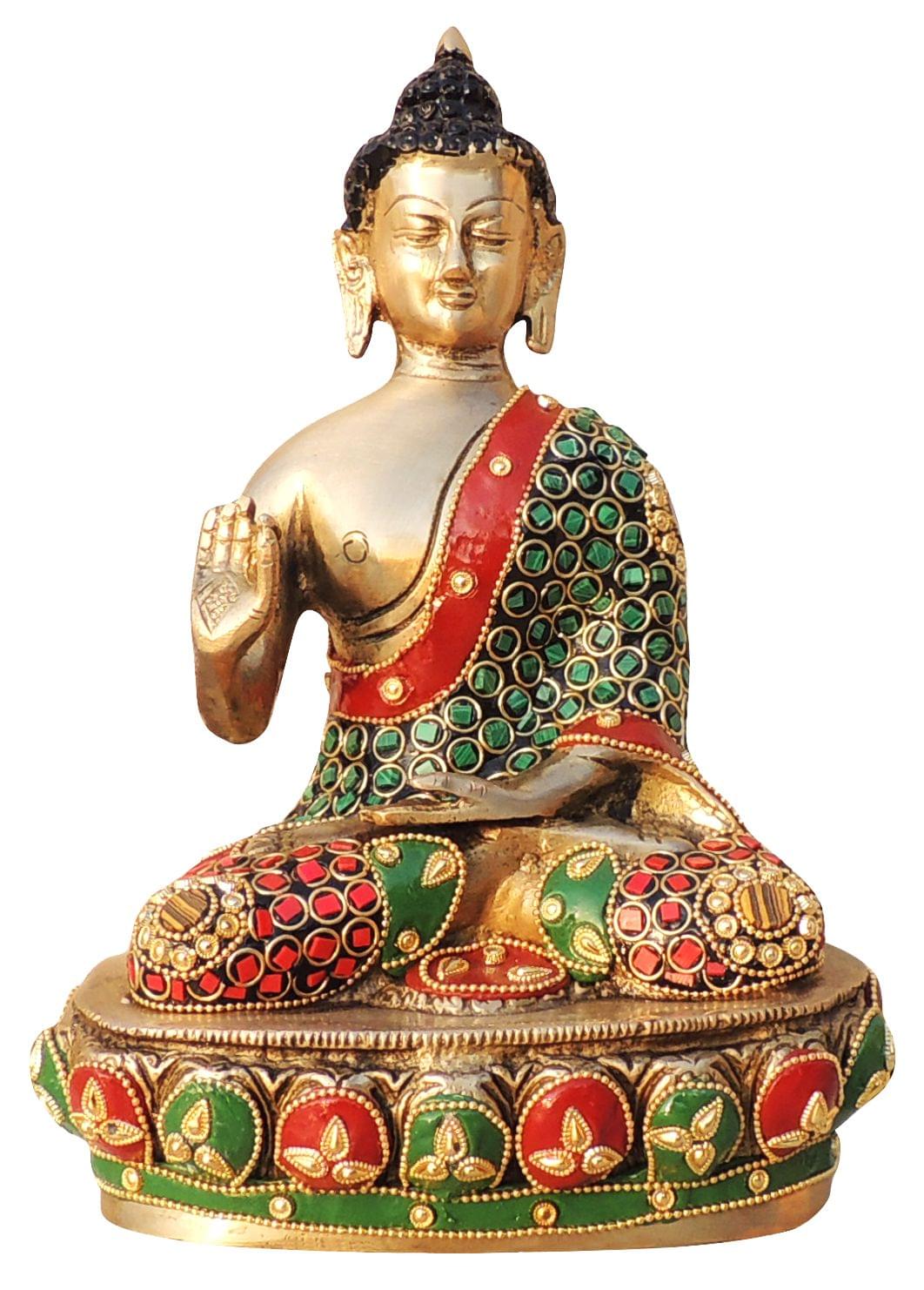 Brass Showpiece Buddha Ji God Idol Statue - 7*4.5*9.5 Inch (BS1547 D)