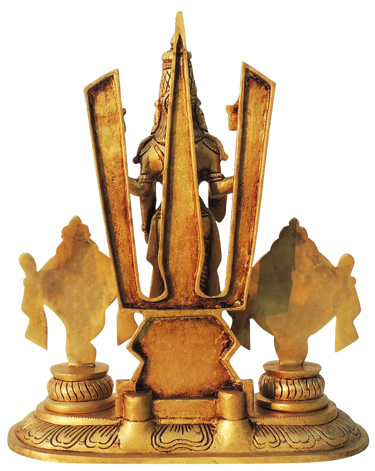Brass Showpiece Shank Chakra Trishul Bala Ji God Idol Statue - 11.5*5*13 Inch (BS1550 J)