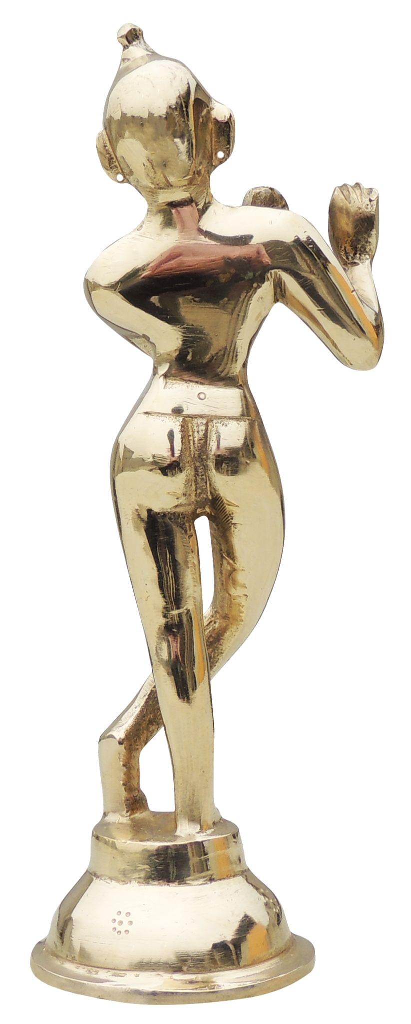 Brass Showpiece Krishna Thakur Ji Jugal Jodi Statue - 2.7*2.7*9 Inch (BS1583 K)