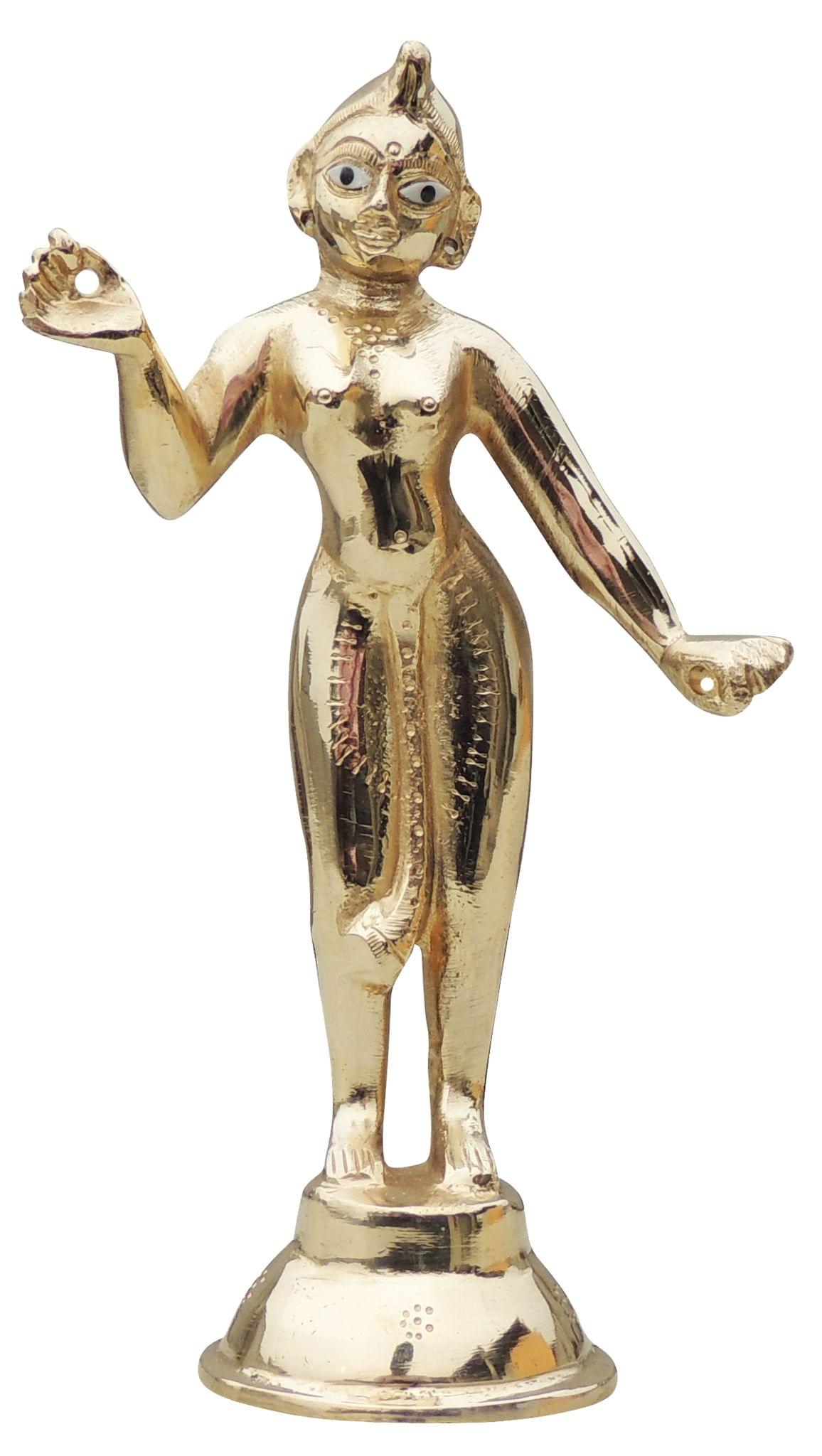 Brass Showpiece Radha Ji Jugal Jodi Statue - 2.5*2.5*8 Inch (BS1583 R)