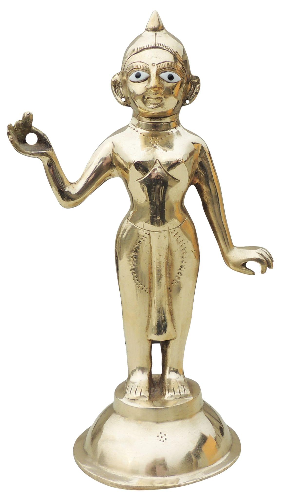 Brass Showpiece Radha Ji Jugal Jodi Statue - 4.5*4.5*11.5 Inch (BS1584 R)