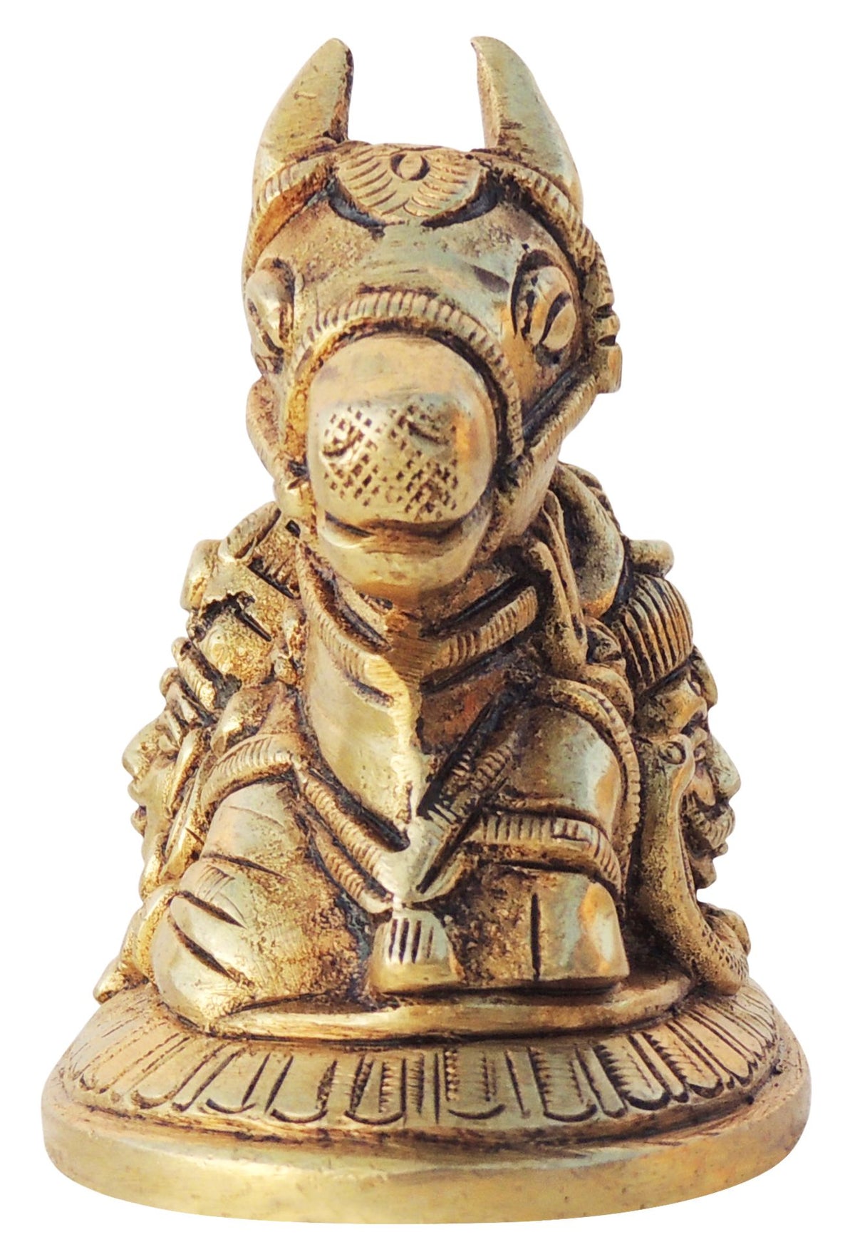 Brass Showpiece Nandi God Idol Statue - 3.2*2*2.5 Inch (BS1605 B)