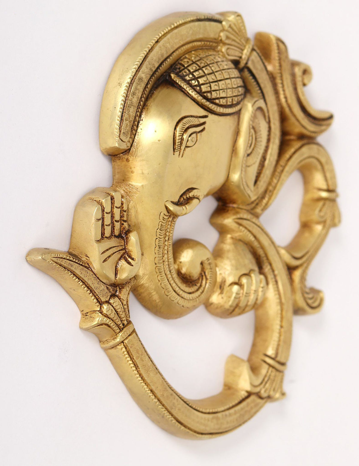 Brass Showpiece Om With Ganesh Face God Idol Statue - 8*1*8.2 Inch (BS1609 C)