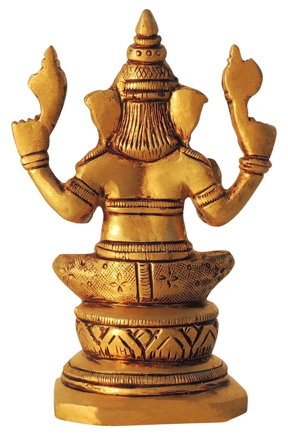 Brass Showpiece Ganesh Ji God Idol Statue - 3*2.2*4.5 Inch (BS1613 G)