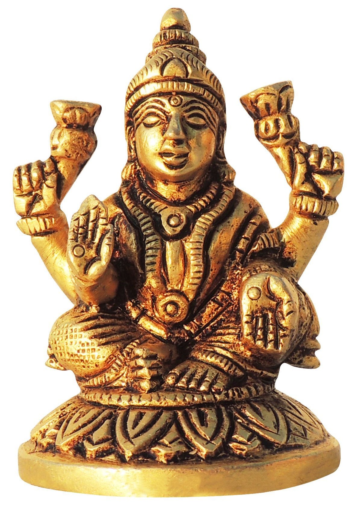 Brass Showpiece Laxmi Ji God Idol Statue - 2*2*2.5 Inch (BS1617 L)