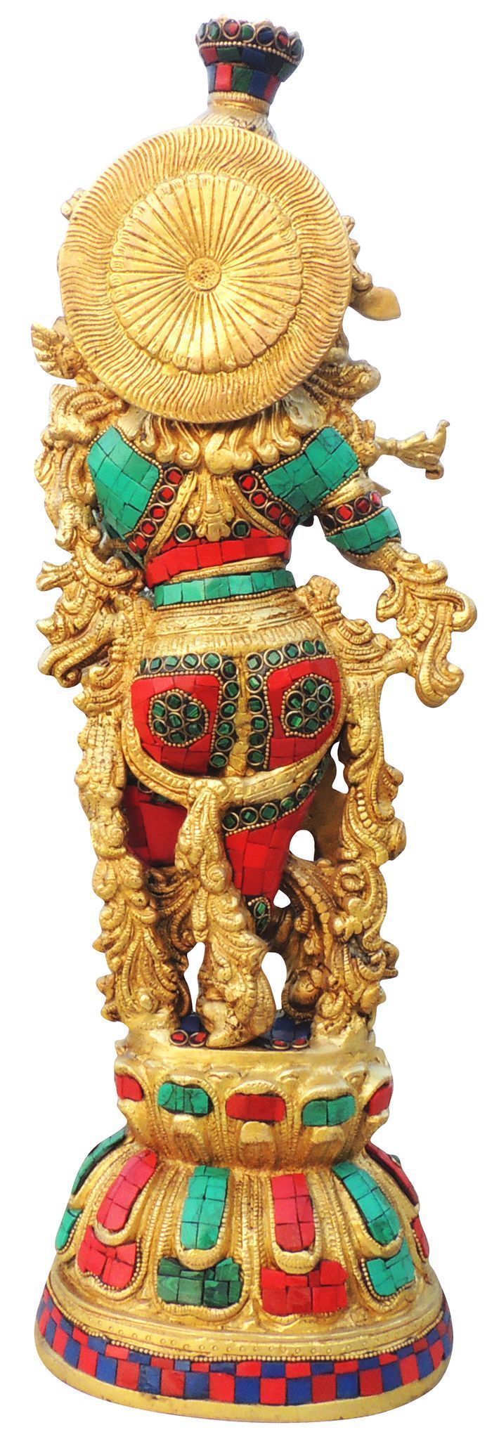 Brass Showpiece Krishna God Idol Statue - 7*5*20.7 Inch (BS1628 K)