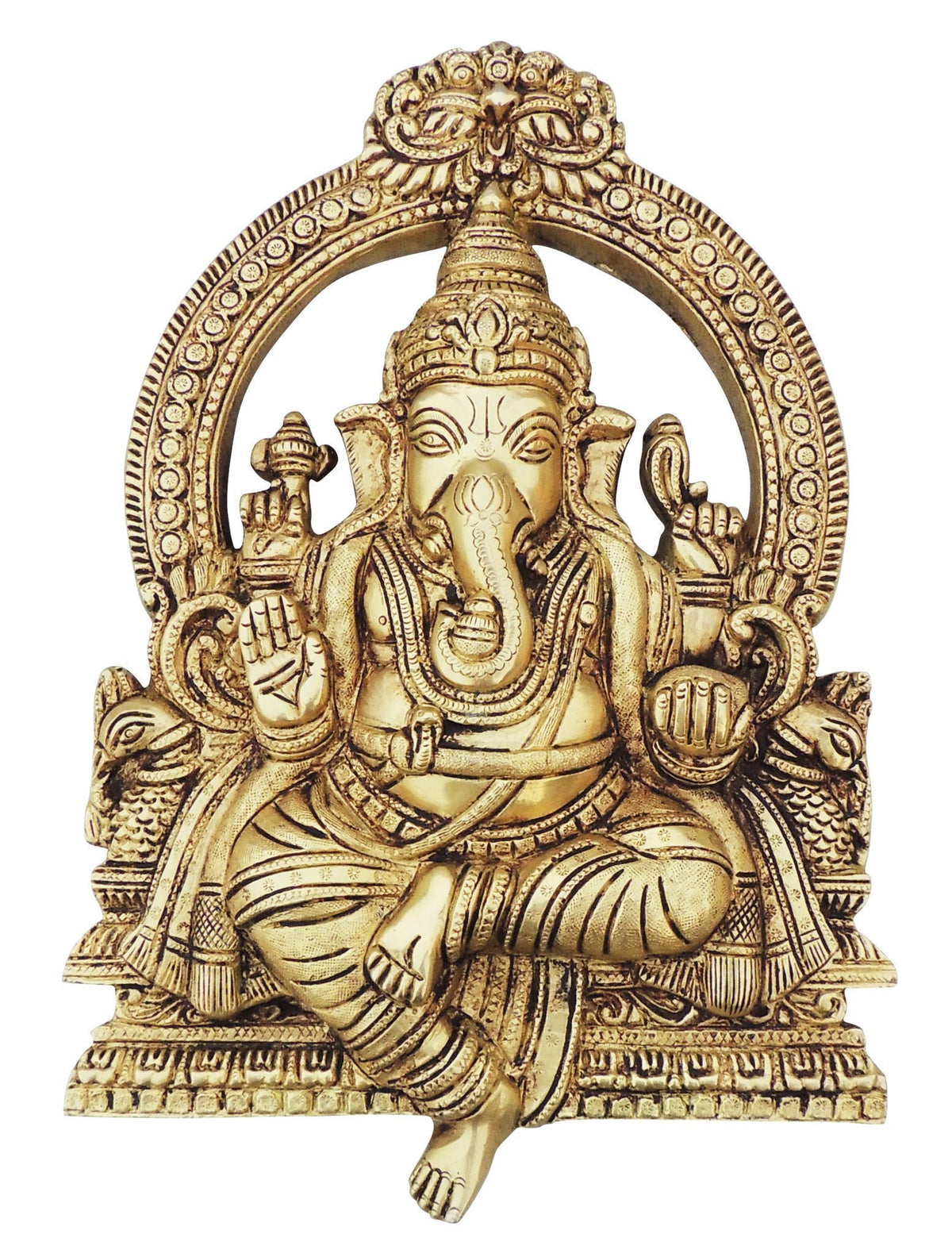 Brass Showpiece Ganesh Ji God Idol Statue - 8*1.5*11.5 Inch (BS1640 D)
