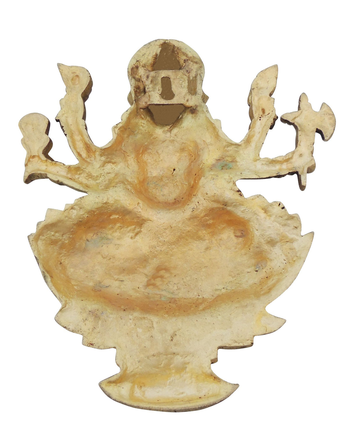 Brass Showpiece Lotus Ganesh Wall Hanging God Idol Statue - 10.2*3*12.2 Inch (BS1642 G)