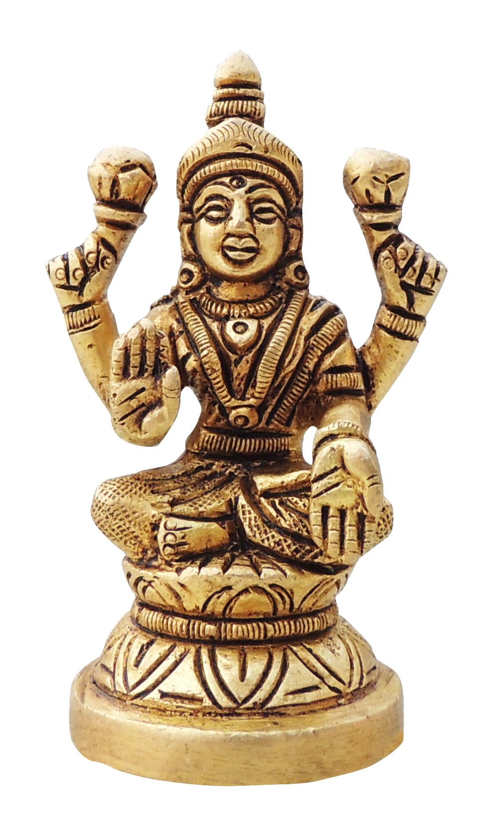 Brass Showpiece Laxmi God Idol Statue - 1.5*1.5*3 Inch (BS1646 L)