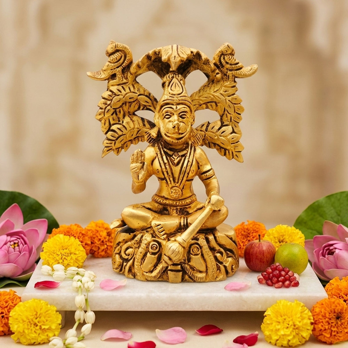 Brass Showpiece Hanuman Ji God Idol Statue - 5*2.5*5 Inch (BS1648 D)