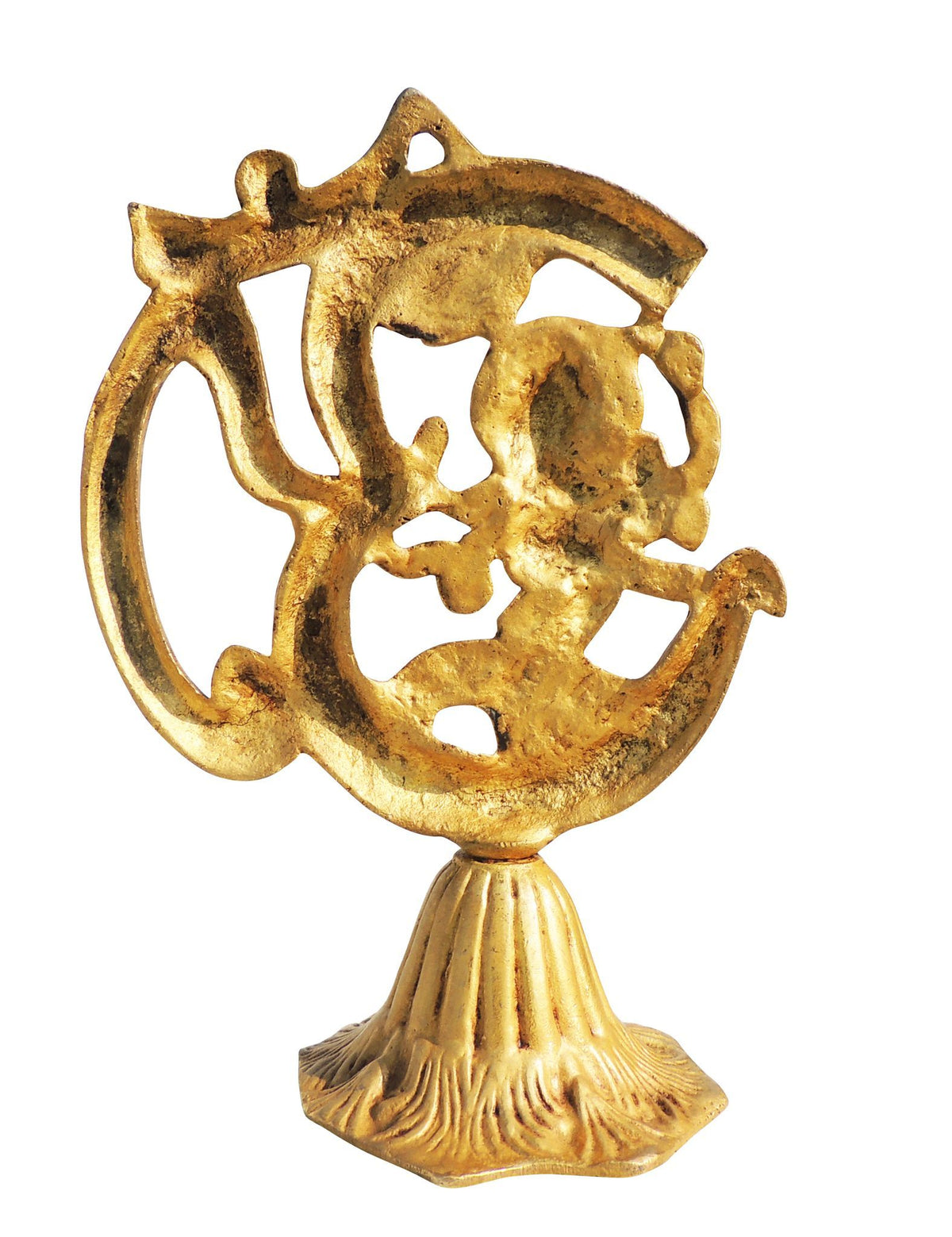 Brass Showpiece Om Ganesh Stand - 6*3.5*8.5 Inch (BS1655 E )