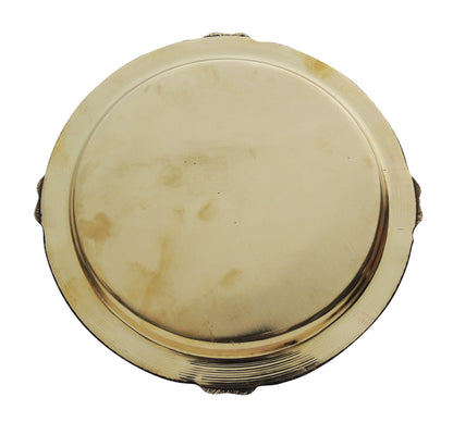 Brass Thali Embose - 8.5*8.5 Inch (BC166 A)