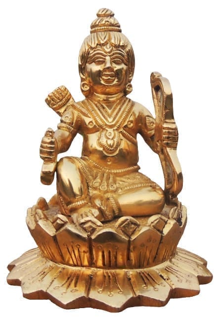 Brass Showpiece Ramlala God Idol Statue - 6*6.5*9 Inch (BS1682 G)