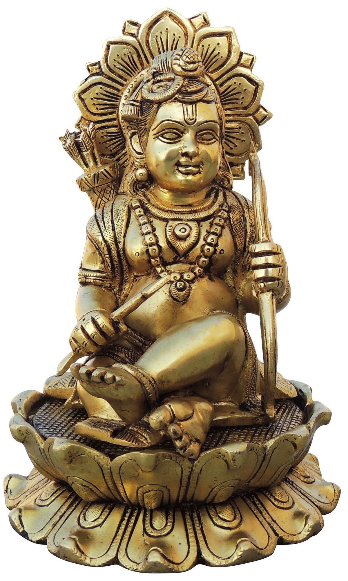 Brass Showpiece Ramlala God Idol Statue - 3.2*3*4.5 Inch (BS1682 B)