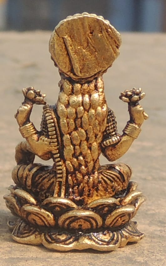 Brass Showpiece Laxmi Ji God Idol Statue - 0.6*0.6*1.1 Inch (BS1686 L)