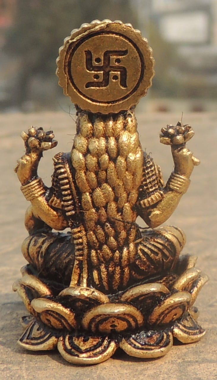 Brass Showpiece Laxmi Ji God Idol Statue - 1.2*1.2*1.6 Inch (BS1688 L)