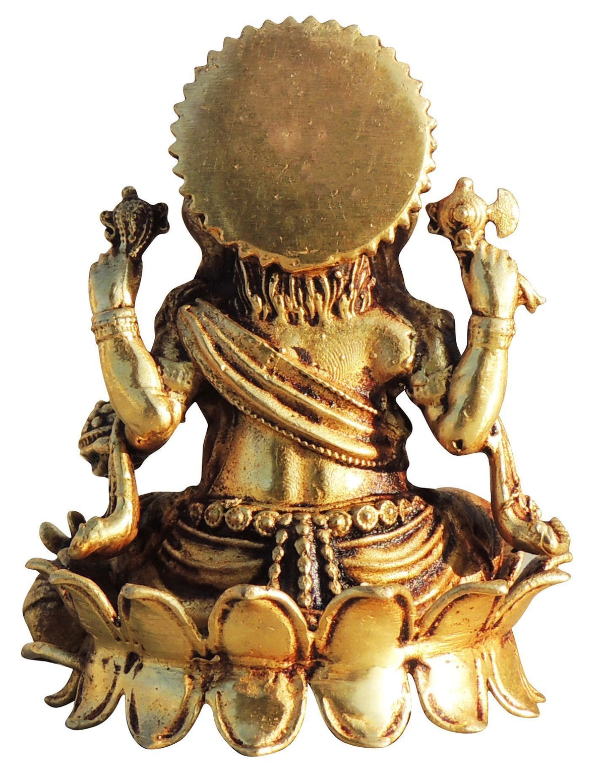 Brass Showpiece Ganesh Ji God Idol Statue - 2.2*2*2.5 Inch (BS1704 G)
