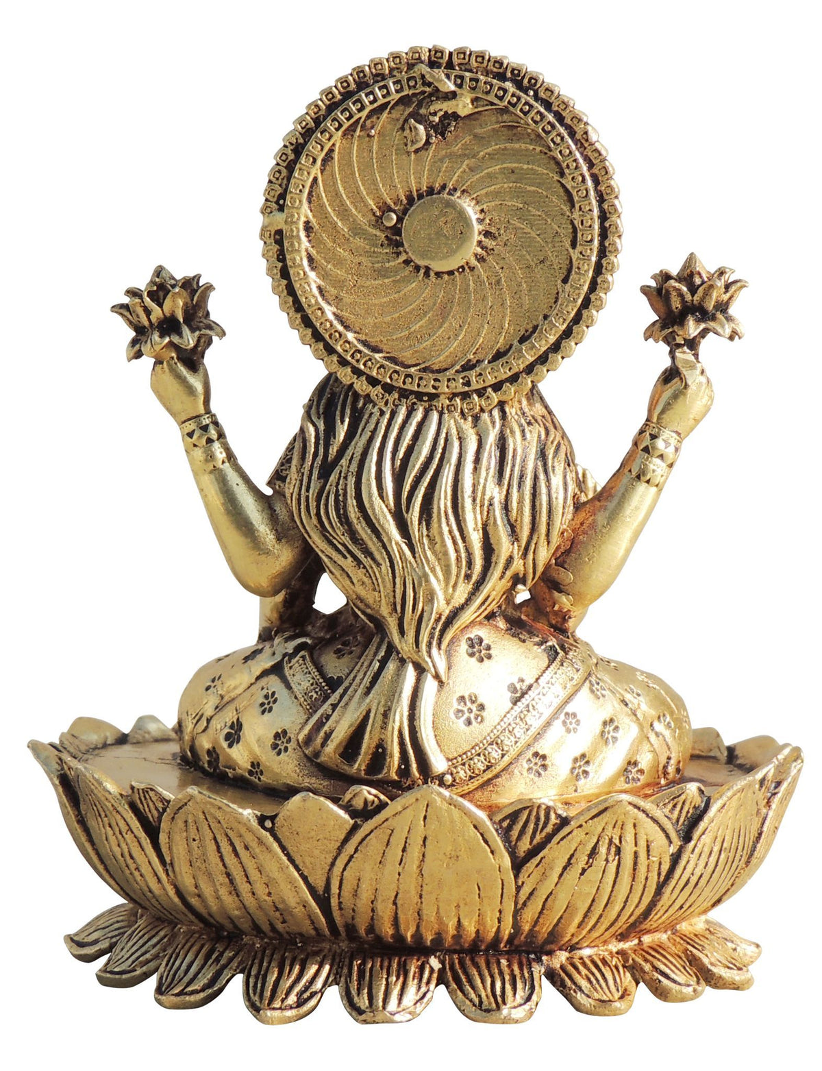 Brass Showpiece Laxmi Ji God Idol Statue, Made From Machine - 3.2*2*3.6 Inch (BS1705 L)