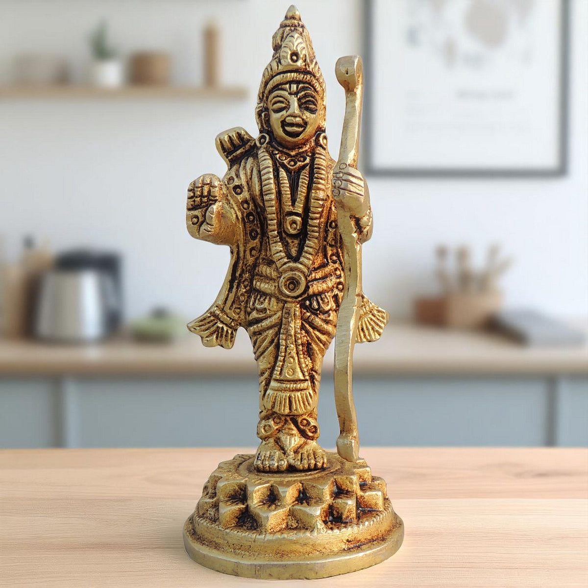 Brass Showpiece Ram Ji God Idol Statue - 1.1*1.1*3.3 Inch (BS1709 C)