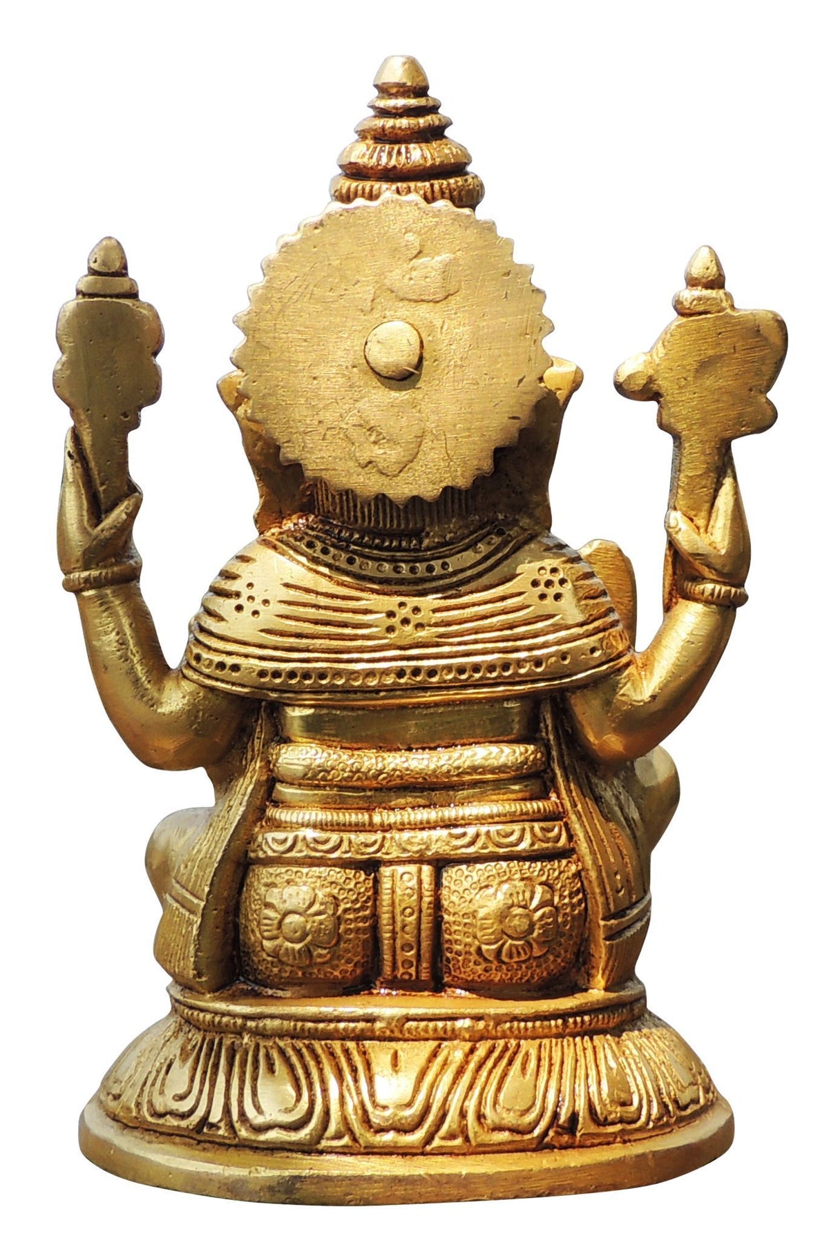 Brass Showpiece Ganesh God Idol Statue - 4.2*3.1*6.2 Inch (BS1724 G)
