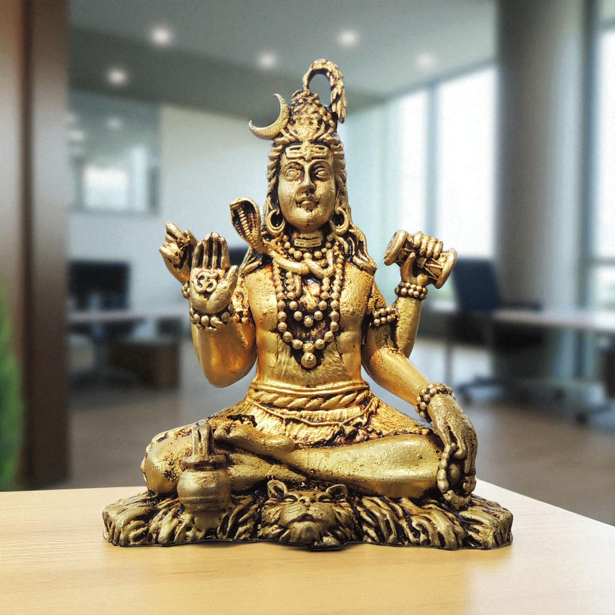 Brass Showpiece Shiv ji idol Statue, Made From Machine - 2.5*1.5*3 Inch (BS1734 D)