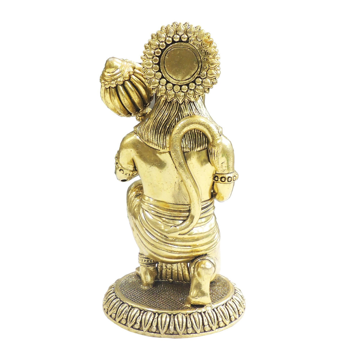 Brass Hanuman Ji Idol Statue for Home Temple, Large Size - 4.5*4.5*8.5 Inch (BS1735 L)