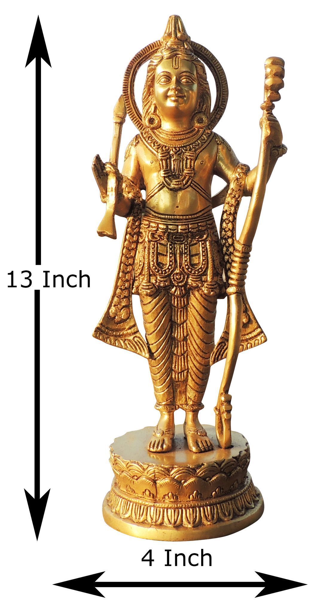 Brass Showpiece Ramlala God Idol Statue - 4.5*4*13 Inch (BS1738 F)