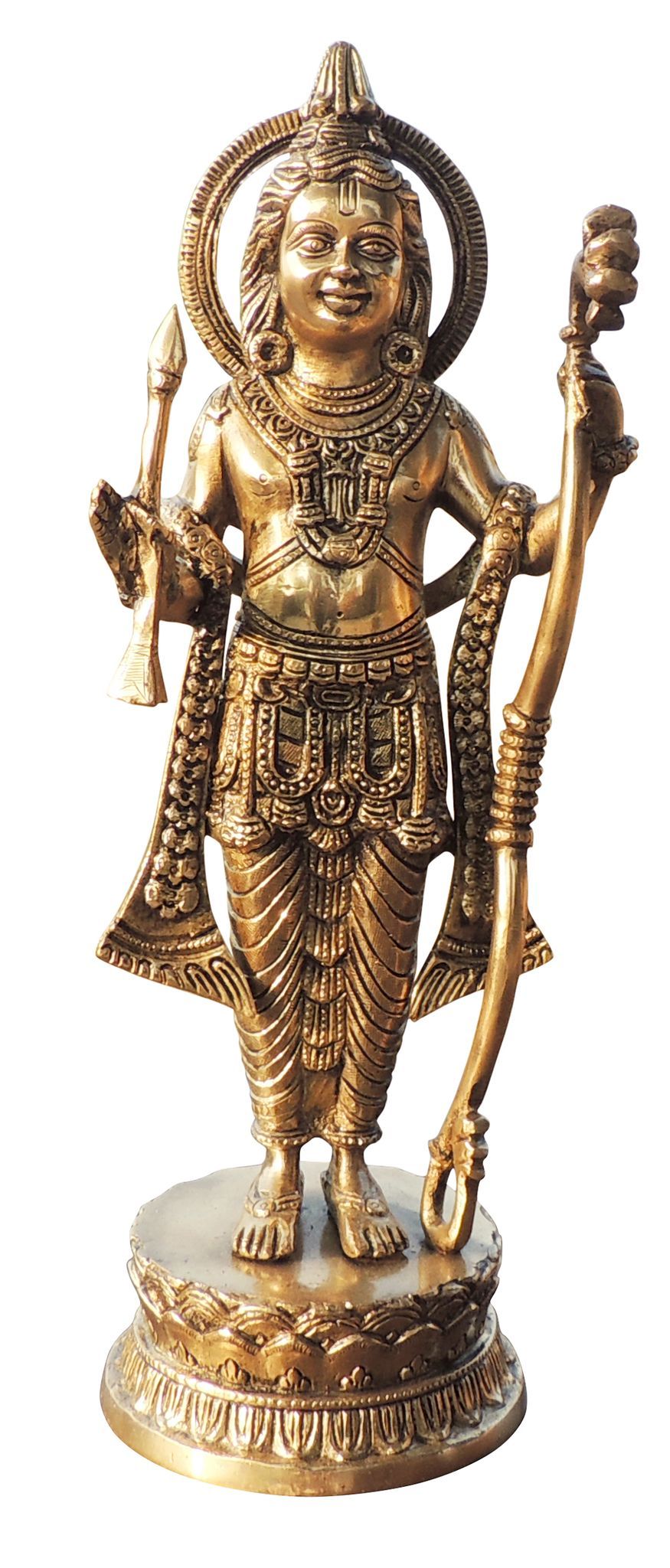 Brass Showpiece Ram Darbar God Idol Statue, Made From Machine - 3.6*1.7*4 Inch (BS1728 E)