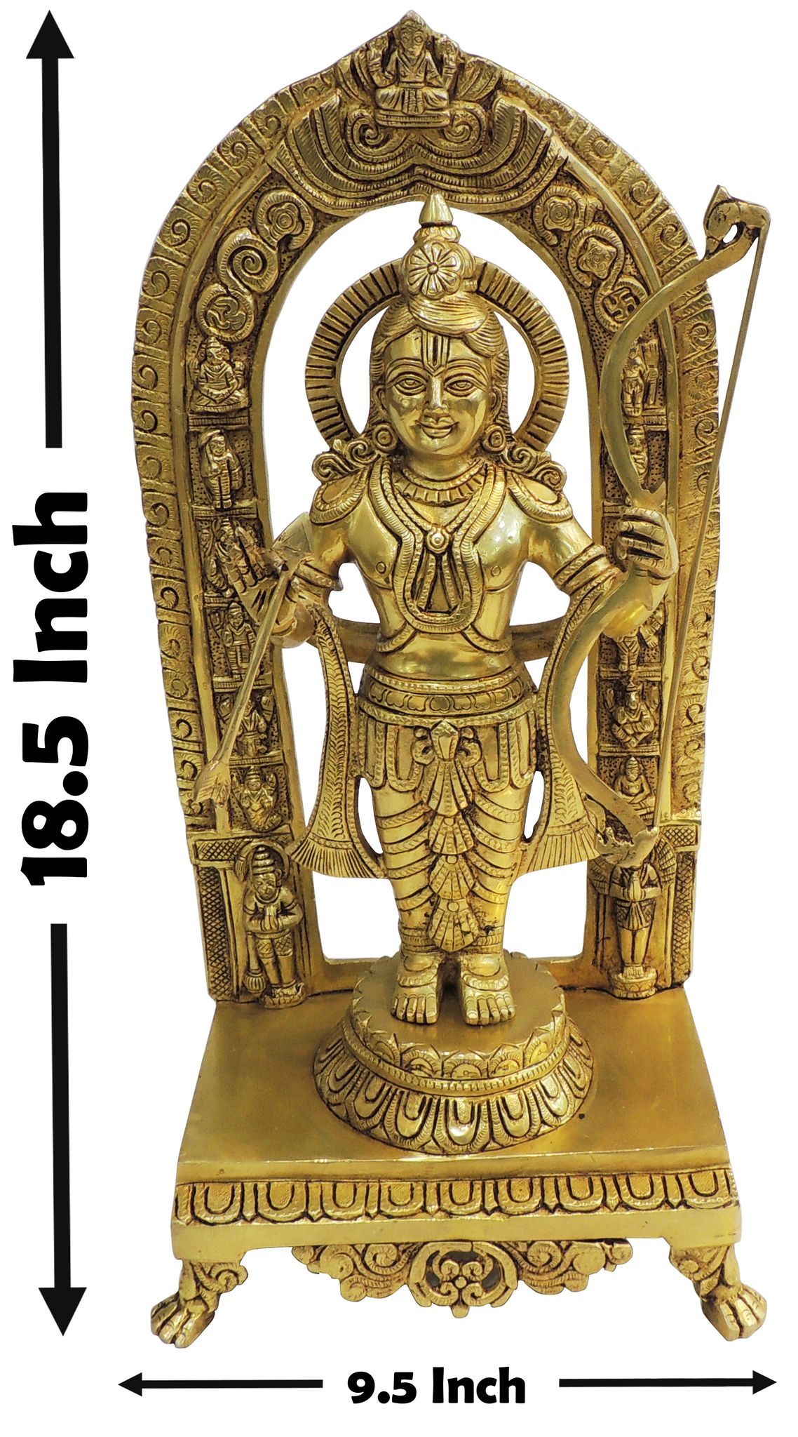 Brass Showpiece Ram Lala God Idol Statue - 3.7*2*6.5 Inch (BS1717 G)