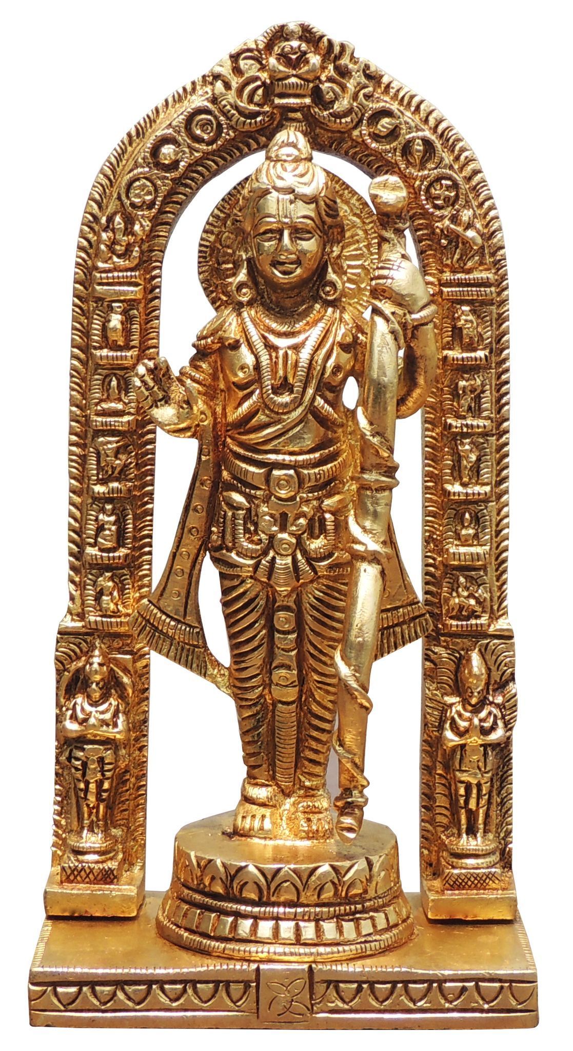 Brass Showpiece Ram Lala God Idol Statue - 2*1.3*2.5 Inch (BS1749 D)
