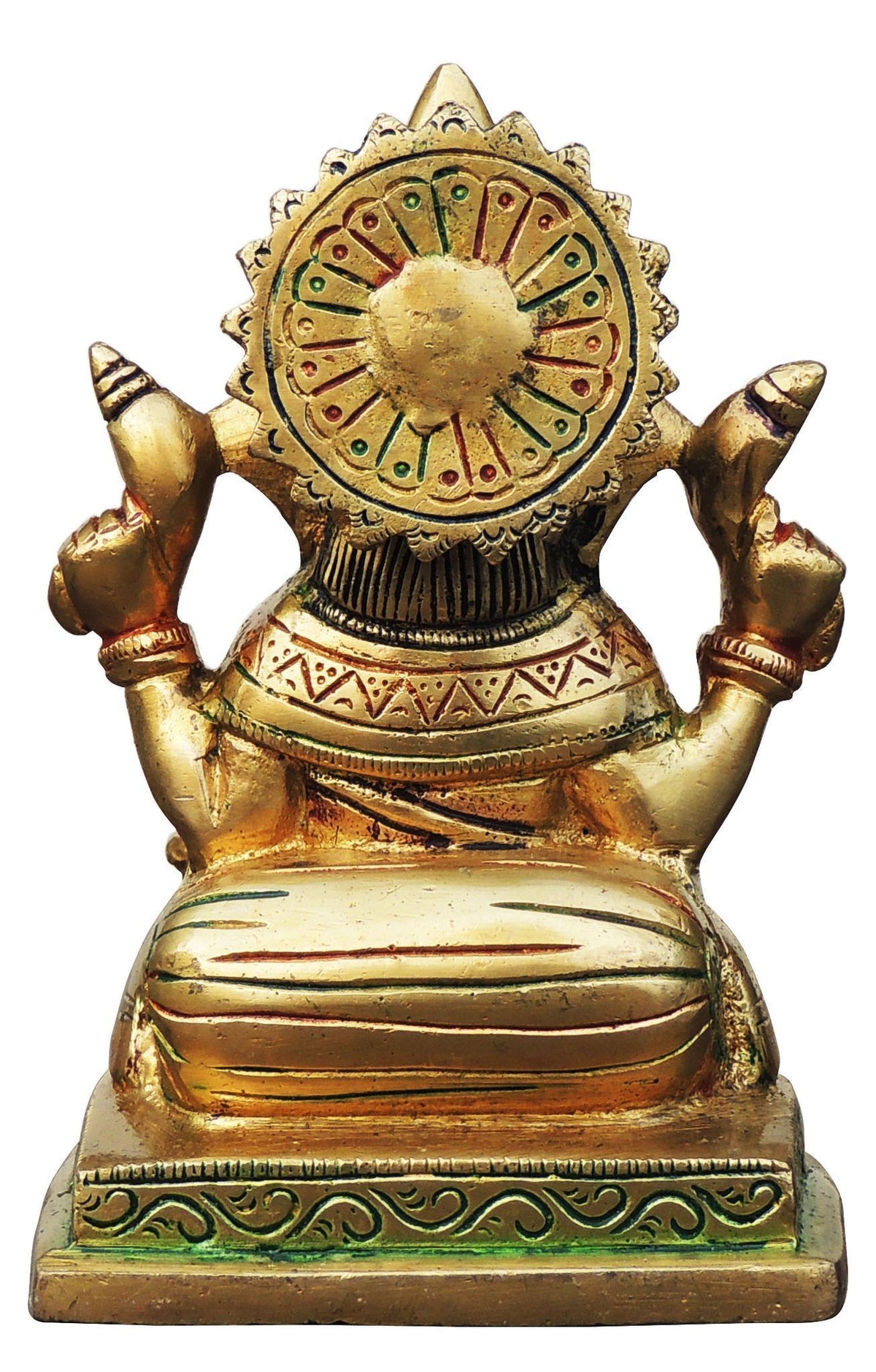 Brass Showpiece Ganesh Ji God Idol Statue - 4*3.5*5.7 Inch (BS1746 G)