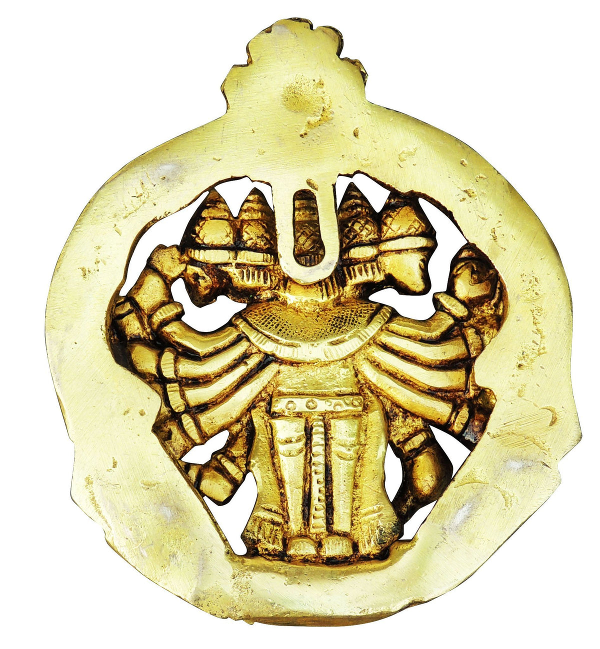 Brass Showpiece Panchmukhi Hanuman God Idol Statue - 3.5*1*4 Inch (BS1758 B)