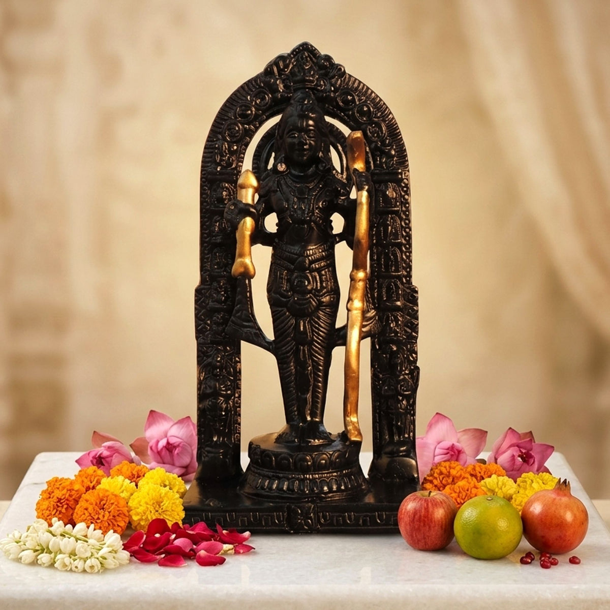 Brass Showpiece Ram Darbar God Idol Statue - 5.5*1.5*6.2 Inch (BS1394 H)