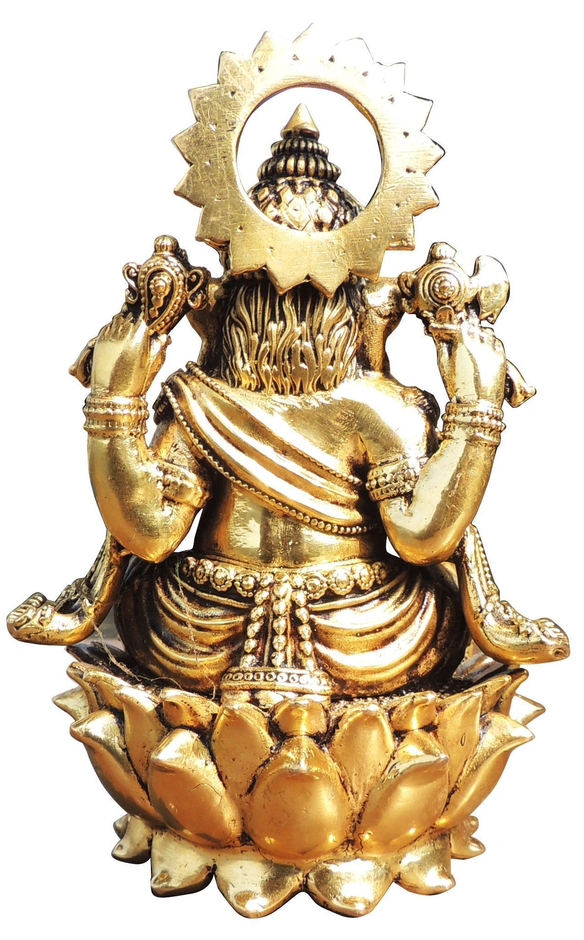 Brass Showpiece Ganesh Ji God Idol Statue - 5*4.5*7.5 Inch (BS1773 G)