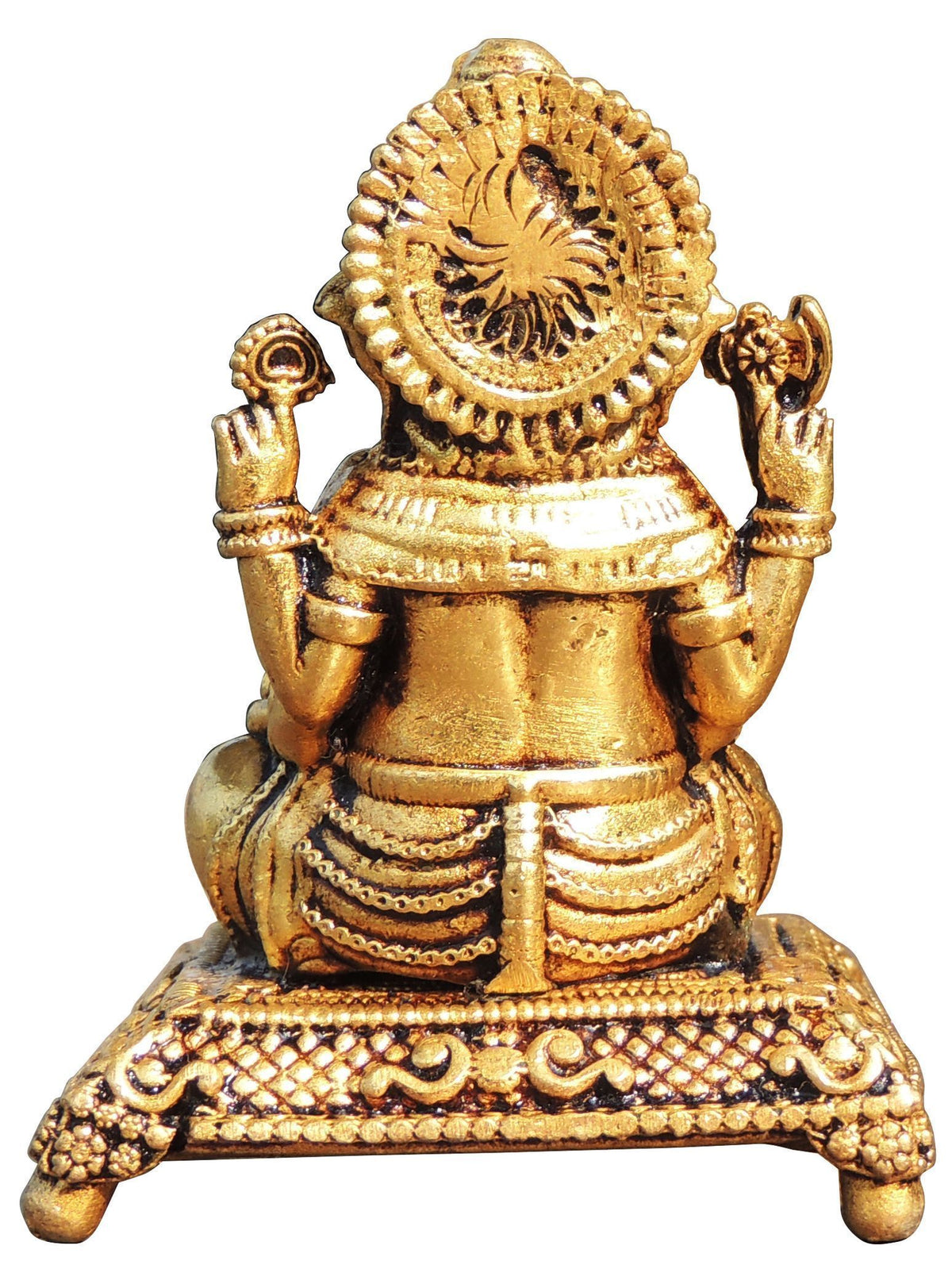 Brass Showpiece Ganesh Ji God Idol Statue - 2*2*2.5 Inch (BS1775 G)