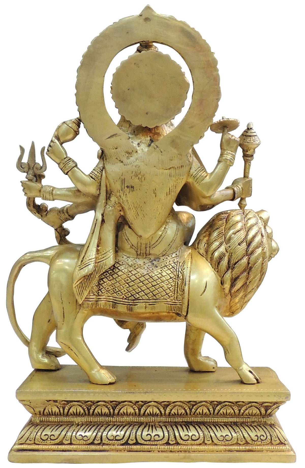 Brass Showpiece Durga Ji God Idol Statue - 11.5*4.5*17 Inch (BS1779 J)