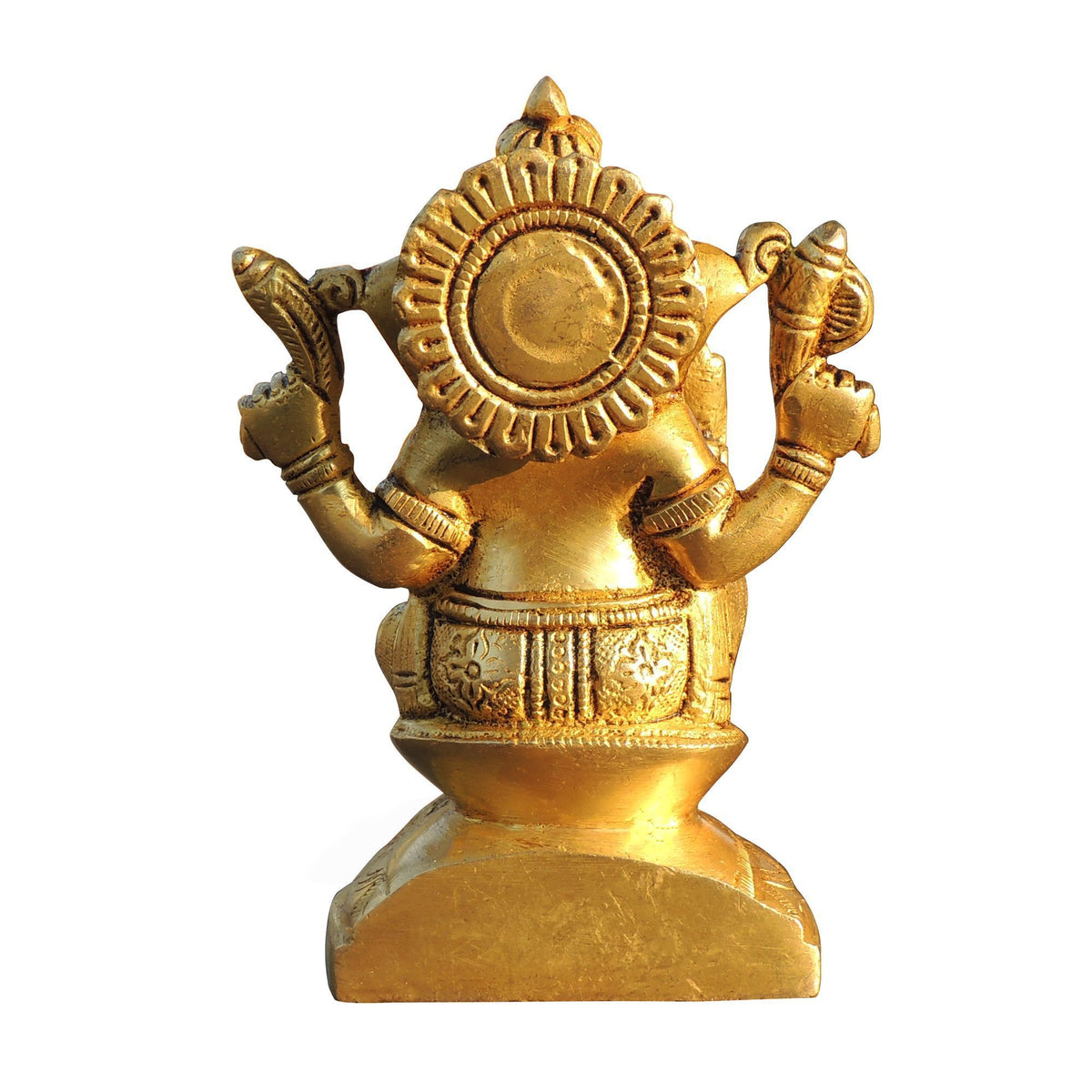 Brass Showpiece Ganesh Ji God Idol Statue - 3.5*2*5 Inch (BS1781 G)