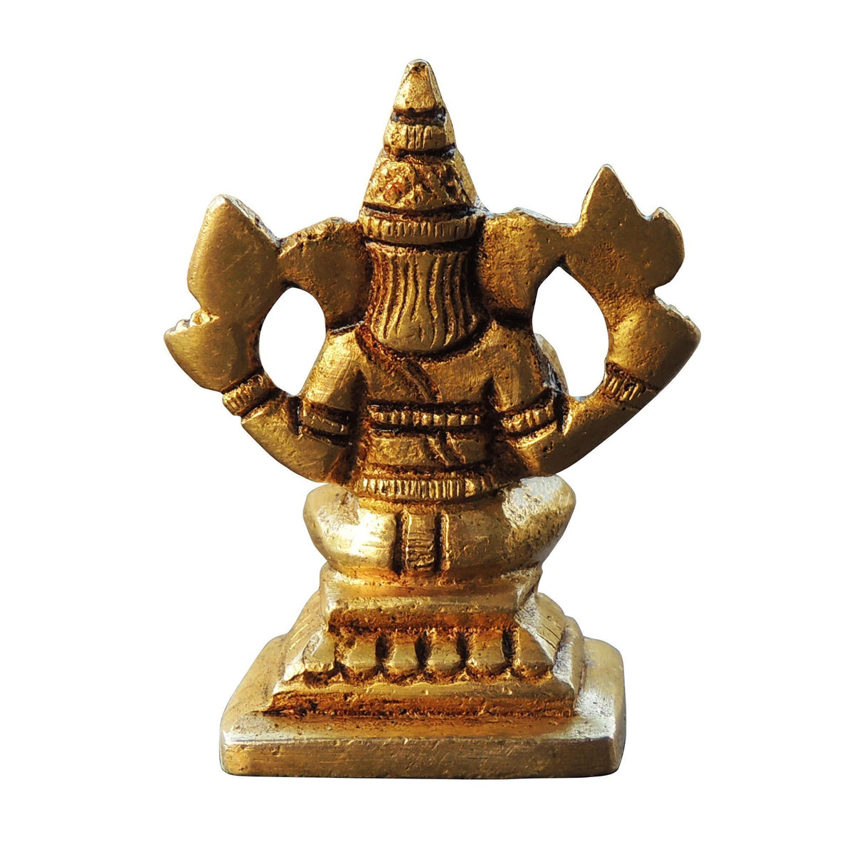 Brass Showpiece Ganesh Ji God Idol Statue - 1.2*1.2*2 Inch (BS1785 G)