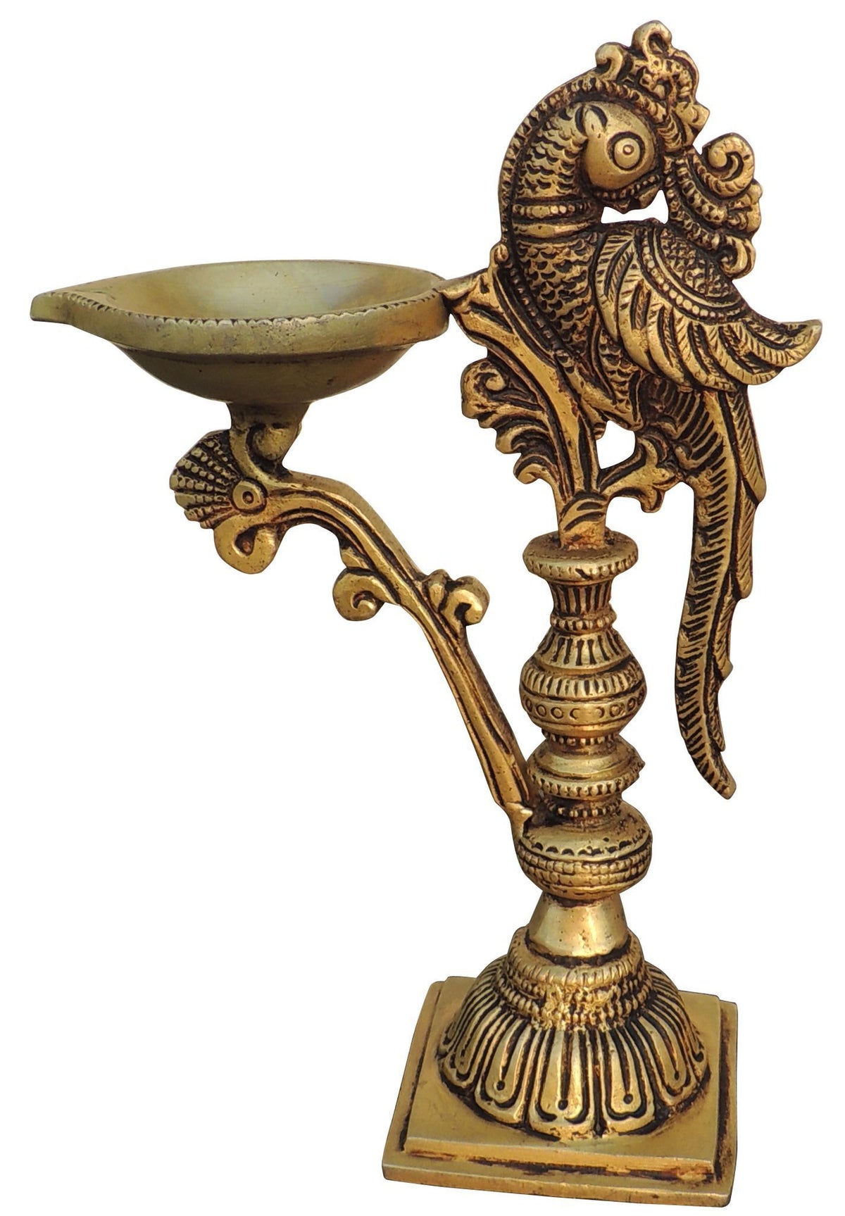 Brass Showpiece Peacock Deepak, Oil Lamp - 5*2.5*7.5 Inch (BS1798 D)