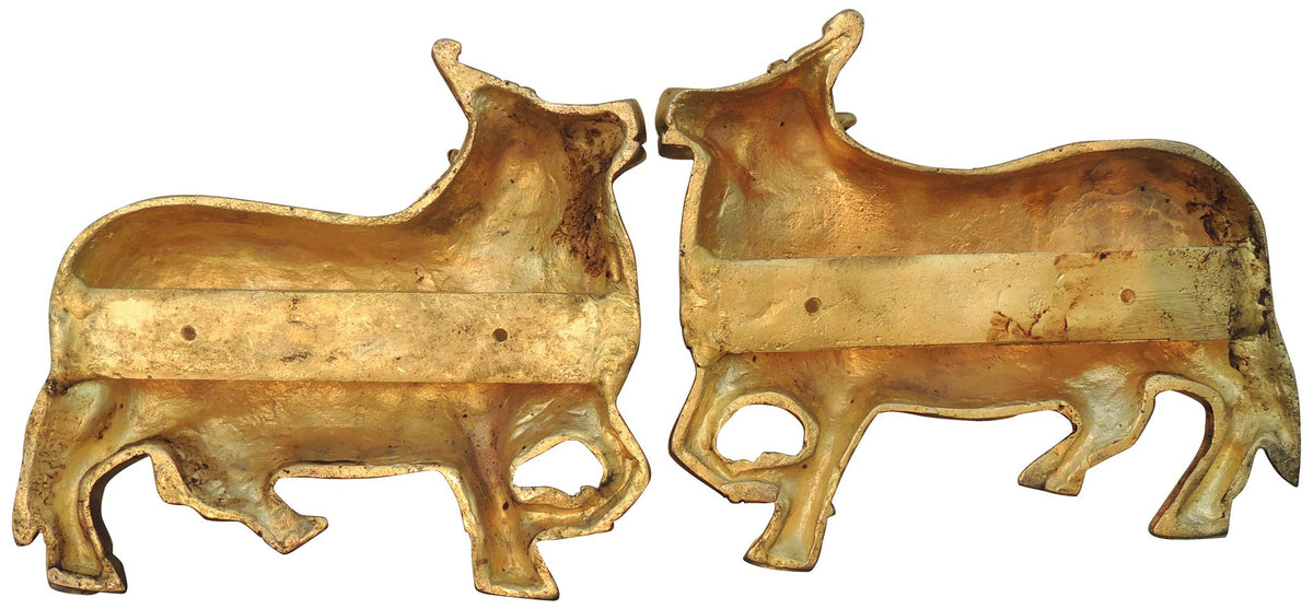 Brass Showpiece Wall Hanging Cow God Idol Statue - 8*1*6.5 Inch (BS1799 E)