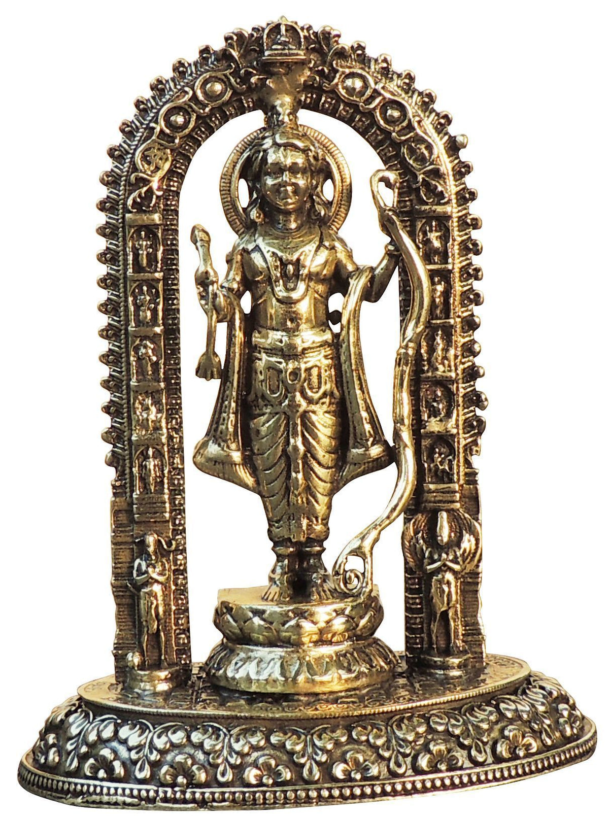 Brass Showpiece Ram Ji God Idol Statue - 4.2*3.1*6 Inch (BS1802 G)