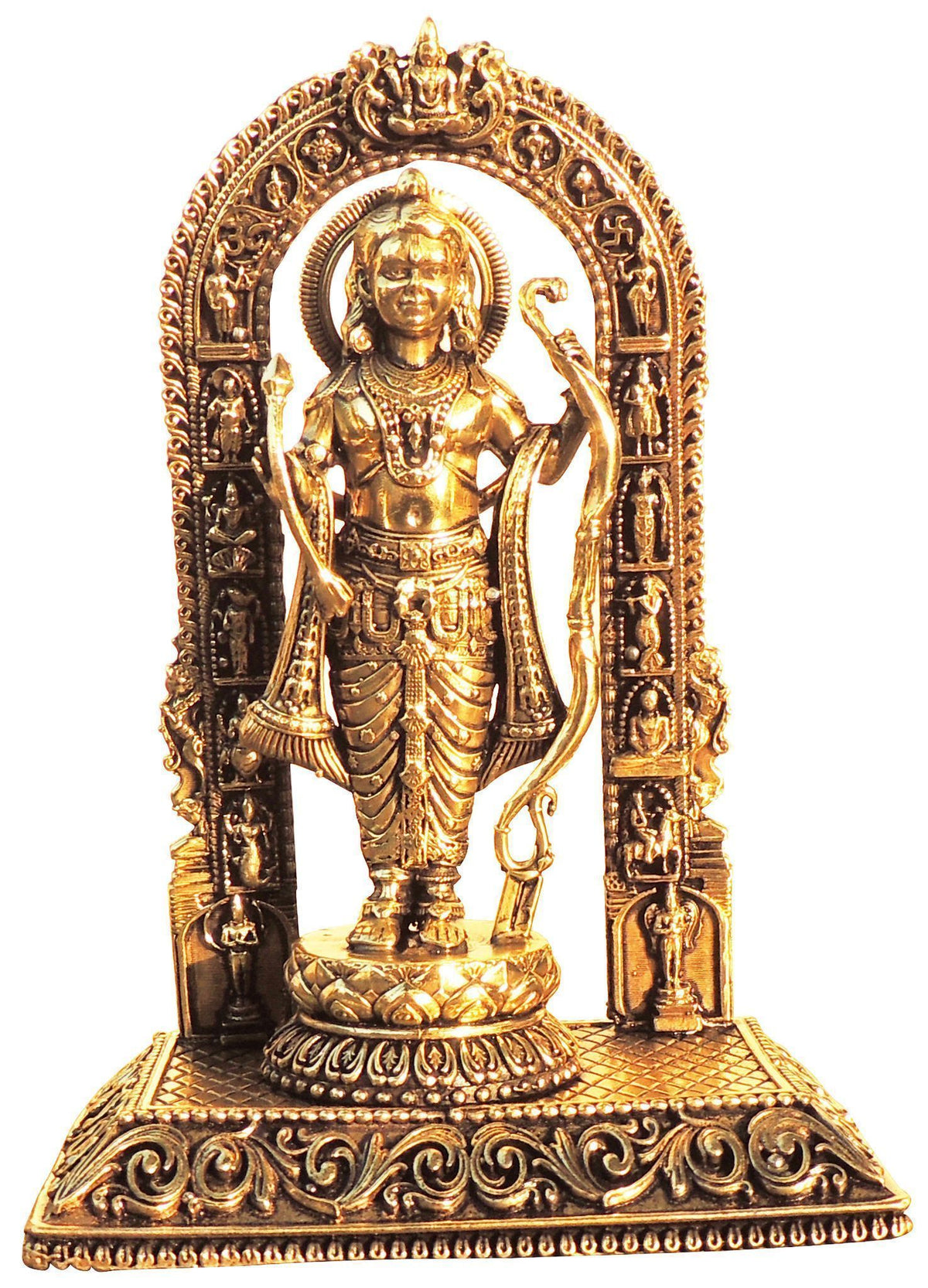 Brass Showpiece Ram Darbar God Idol Statue - 9.5*4.5*11 Inch (BS1765 D)