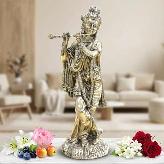 Brass Showpiece Krishna God Idol Statue - 4.5*3.5*12 Inch (BS1806 I)