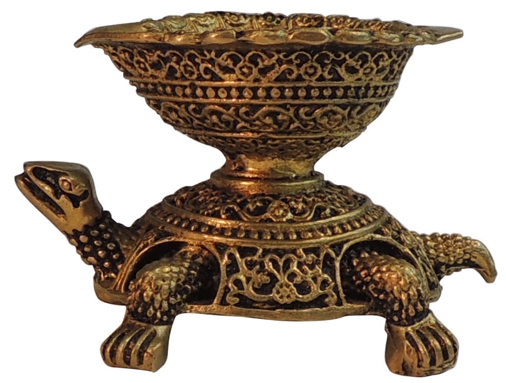 Brass Showpiece Tortoise Deepak God Idol Statue - 2.5*1.5*1.5 Inch (BS1821 C)