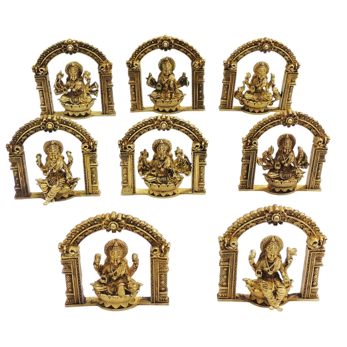 Brass Showpiece Aasth Laxmi Statue - 4*0.6*4 Inch (BS1810 C)
