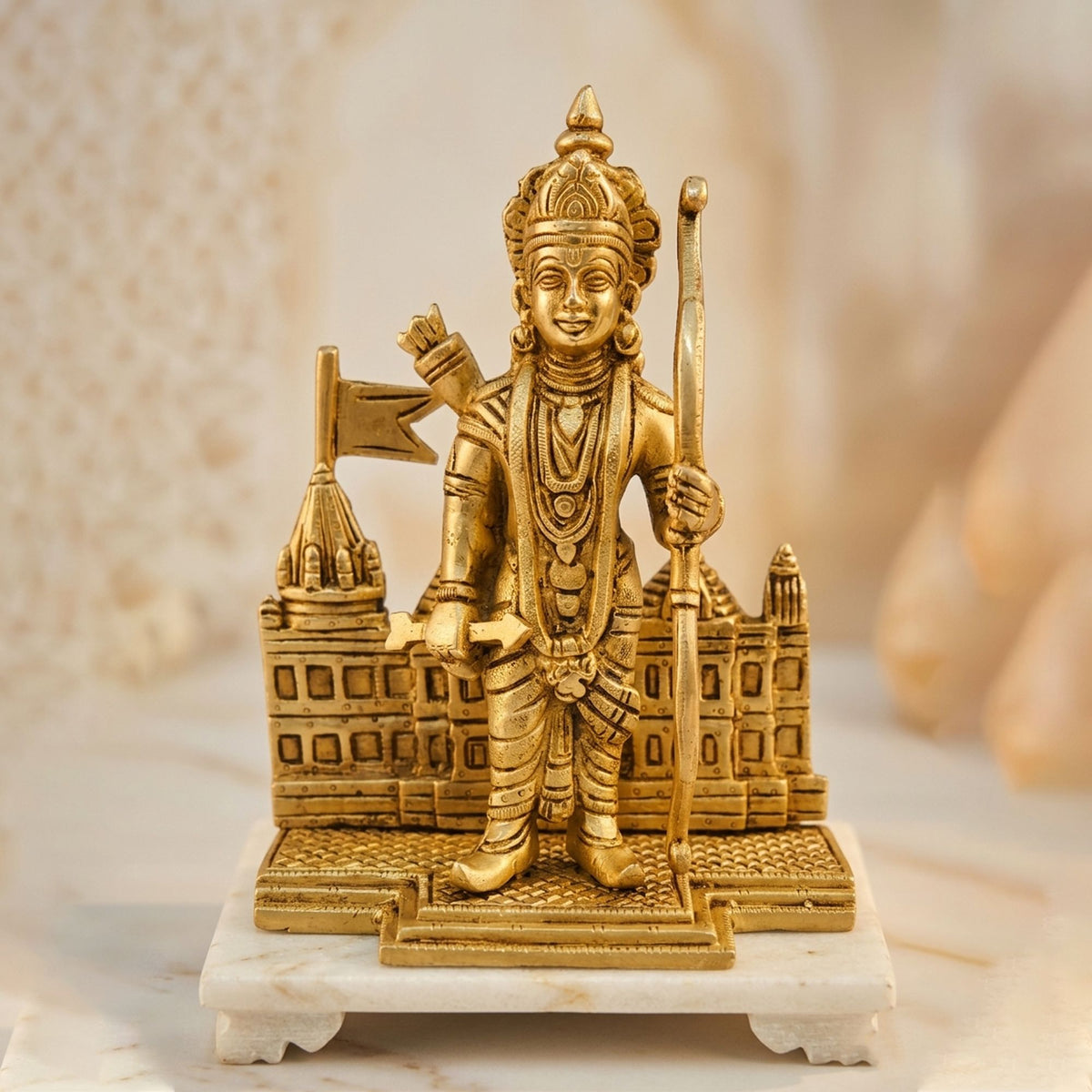Brass Showpiece Ram Lala God Idol Statue - 9.5*6*18.5 (BS1738 M)