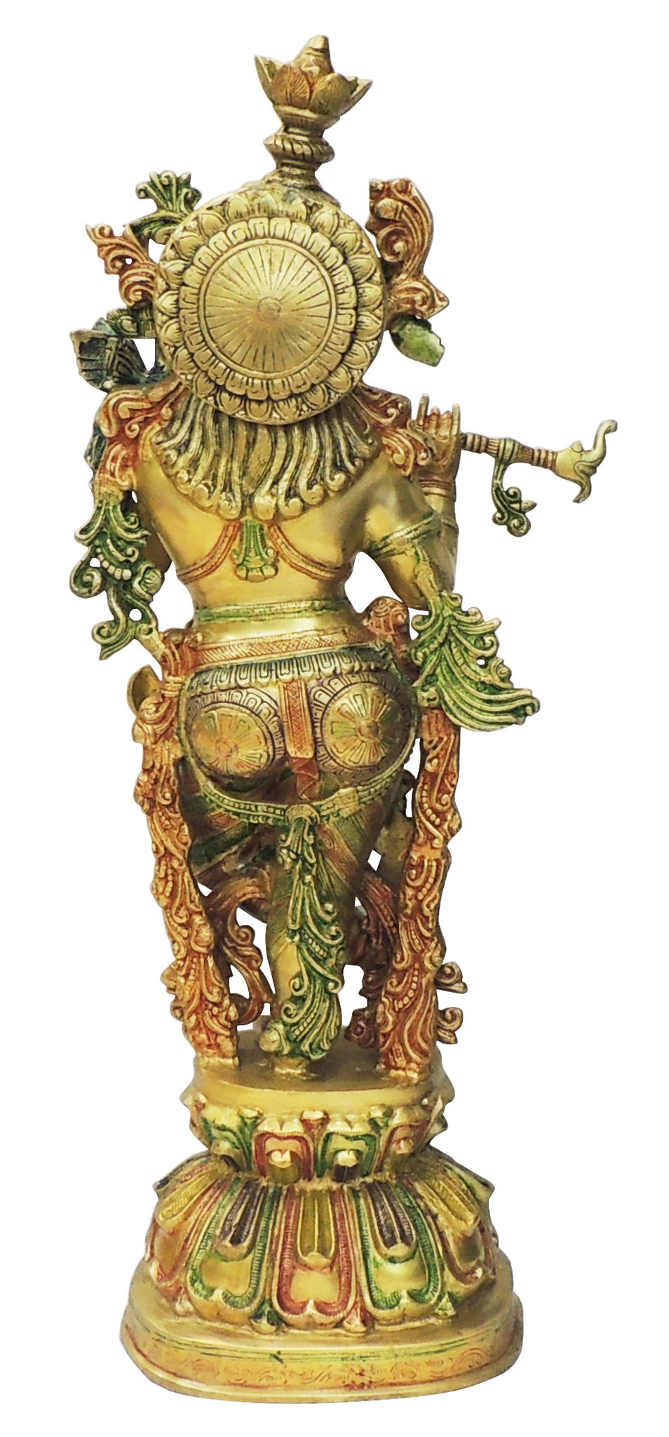 Brass Showpiece Krishna God Idol Statue - 15*9*36 Inch (BS1815 K)